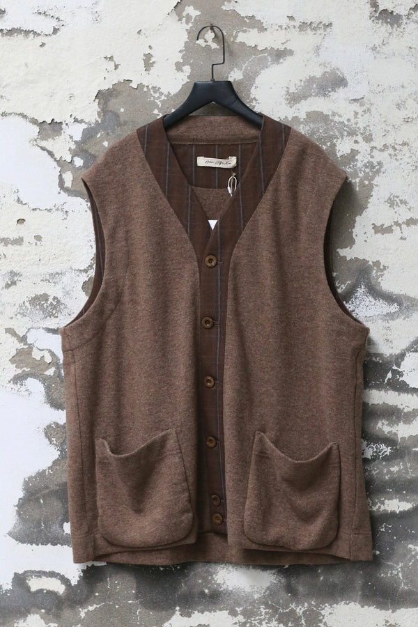 AVIVA JIFEI XUE 25 Autumn/Winter Cardigan Vest AJX-FW25-CV-NBWHK-Natural Beige